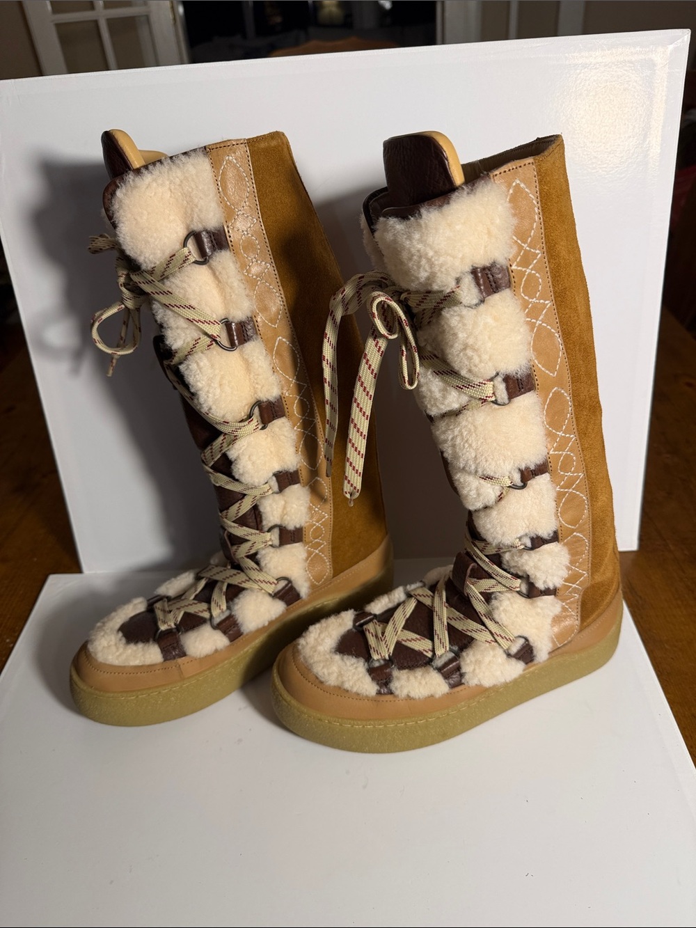 Free People Wilder Mukluk Boot - Vintage Tan Combo Sz 7